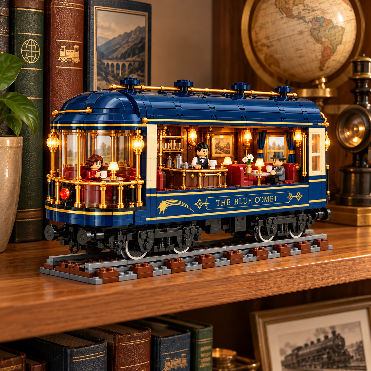 The Blue Comet – Vintage Luxury Dining Car Building Set​