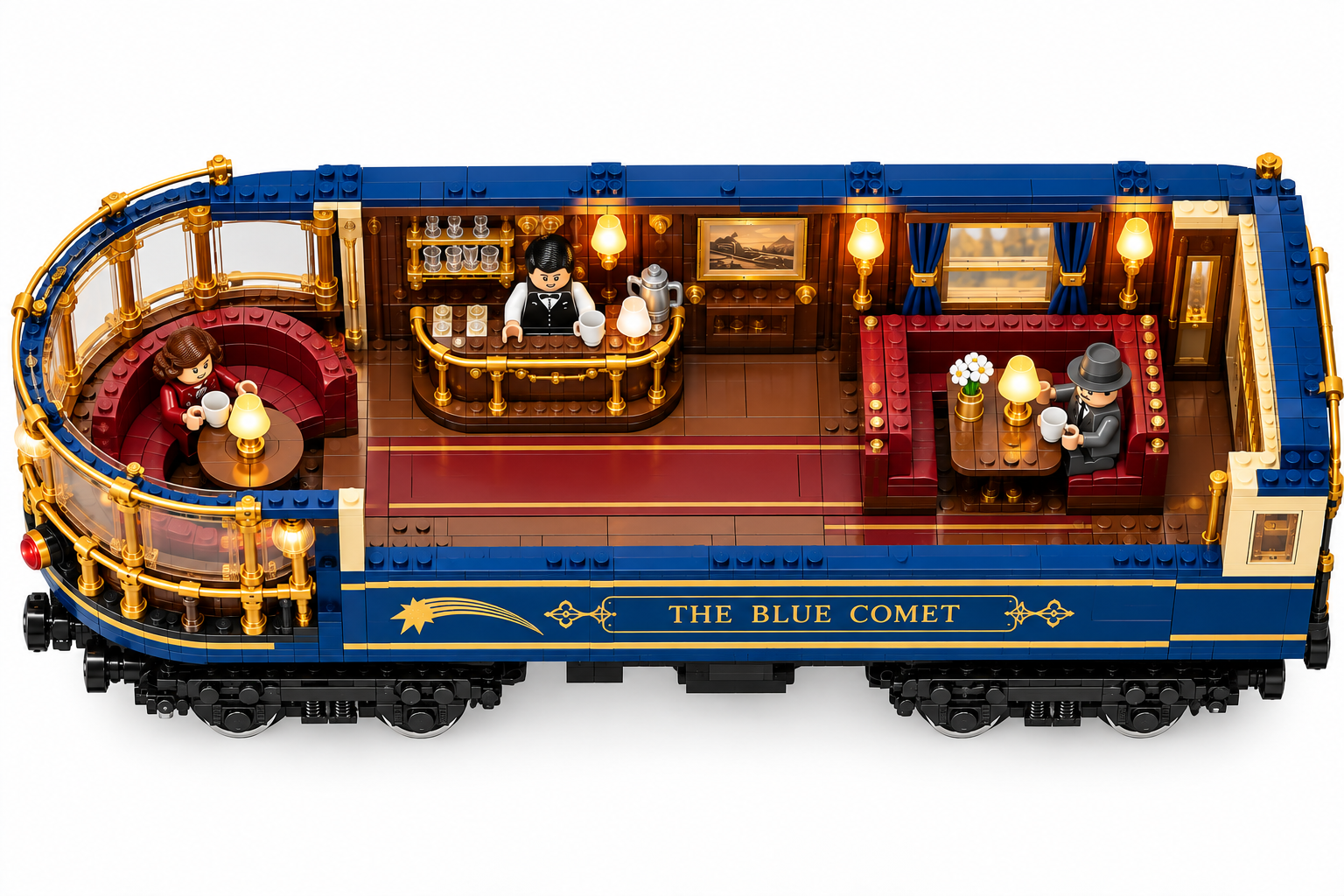 The Blue Comet – Vintage Luxury Dining Car Building Set​