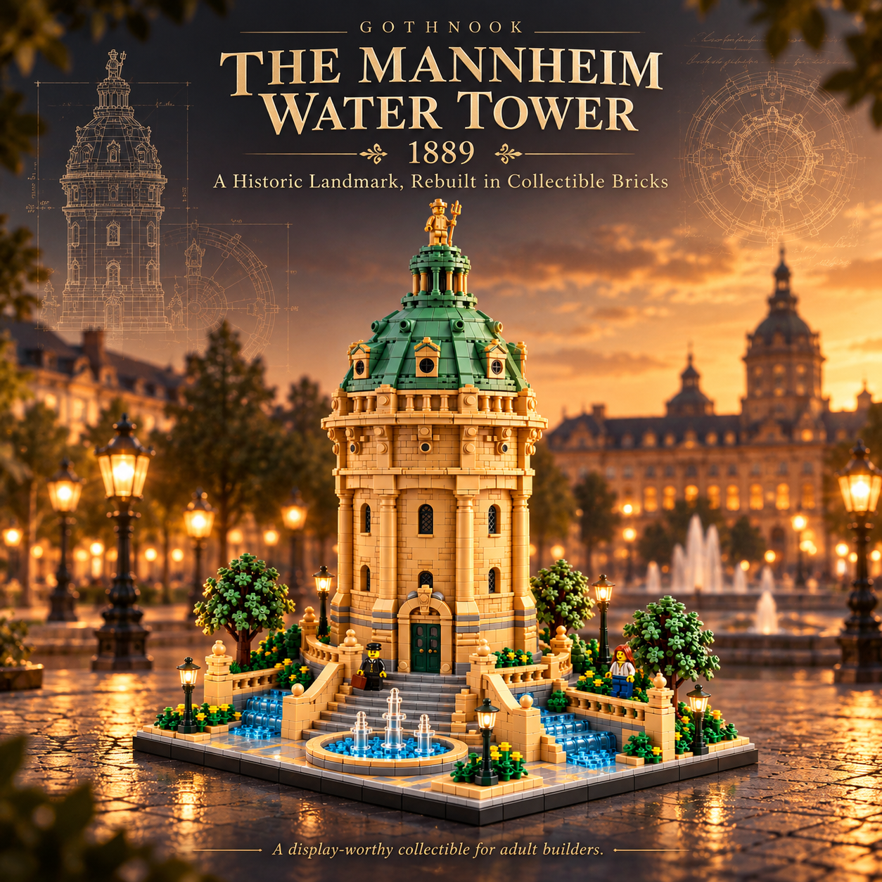 The Mannheim Water Tower – German Landmark Building Set