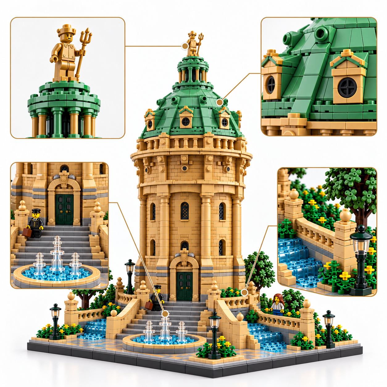 The Mannheim Water Tower – German Landmark Building Set