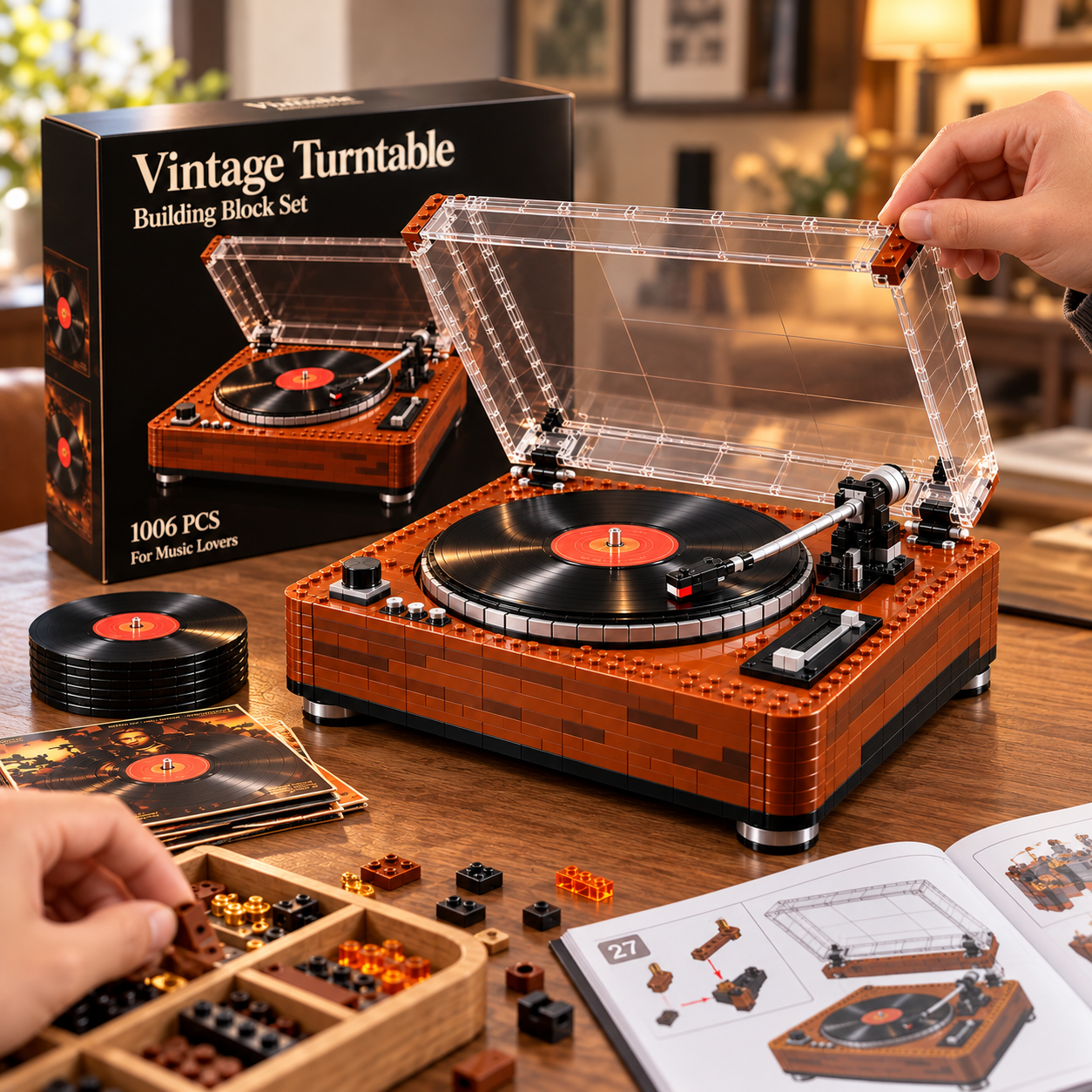 Vintage Turntable Building Set