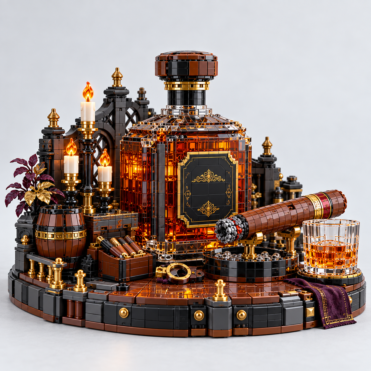 Whiskey & Cigar – Vintage Light-Up Building Set
