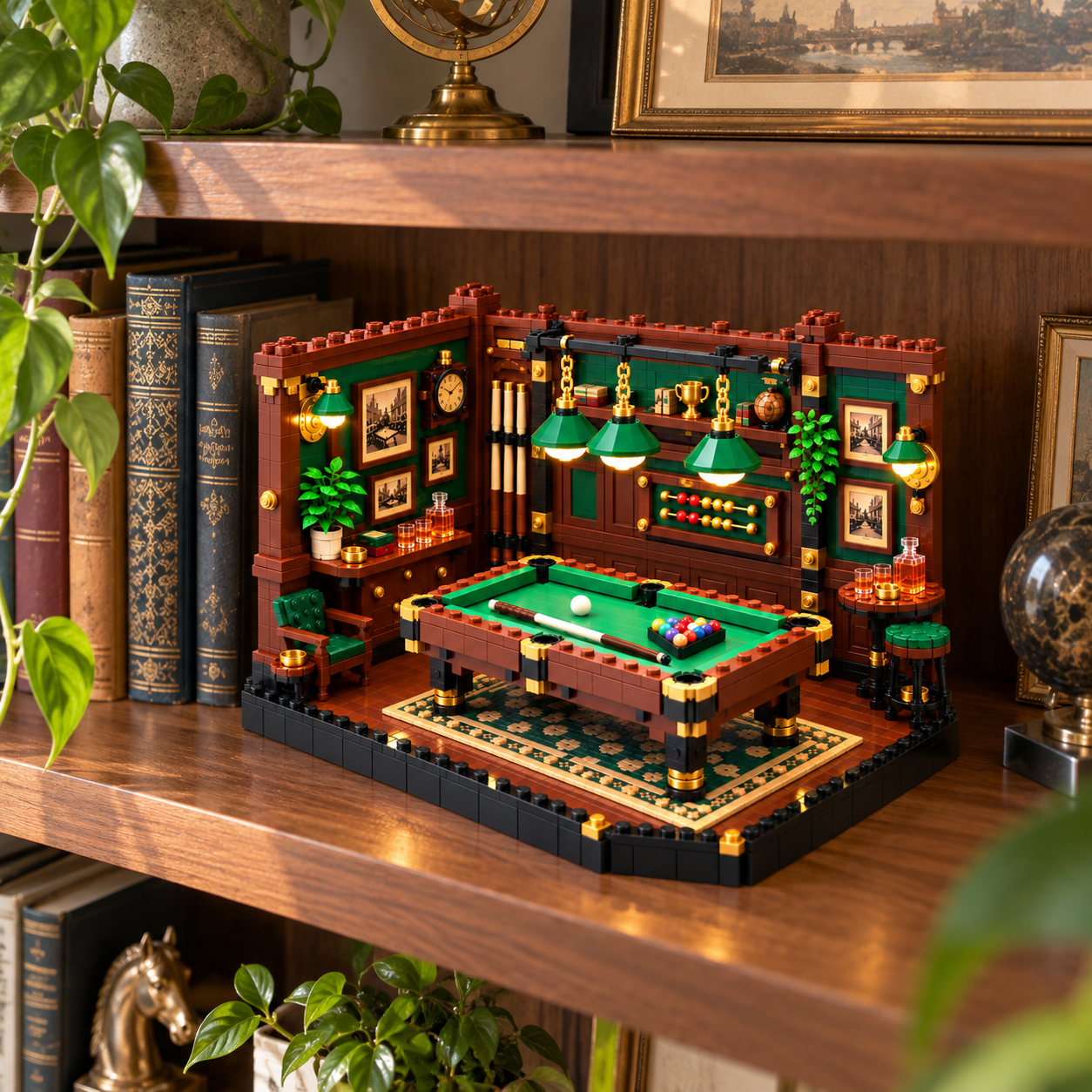 Vintage Billiards Night Building Set
