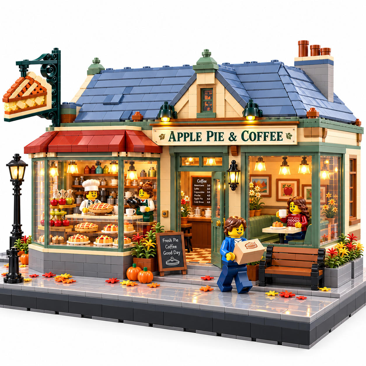 Apple Pie & Coffee – Vintage Bakery Building Set