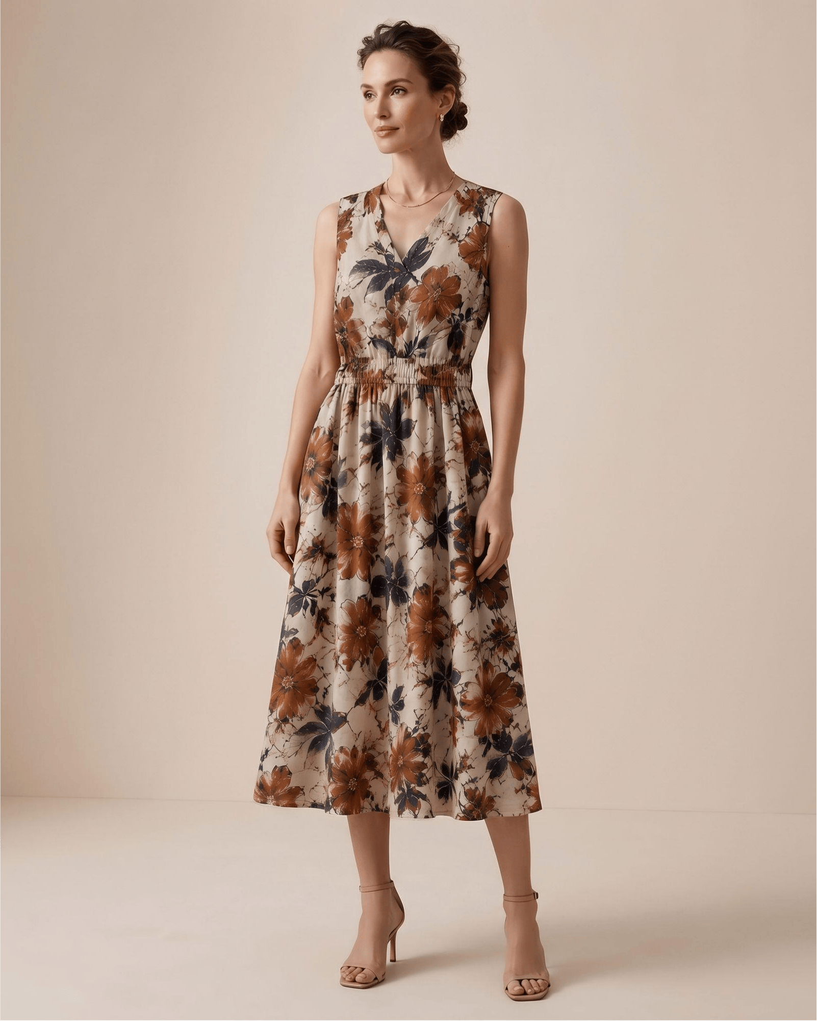 Timeless Floral Midi Dress