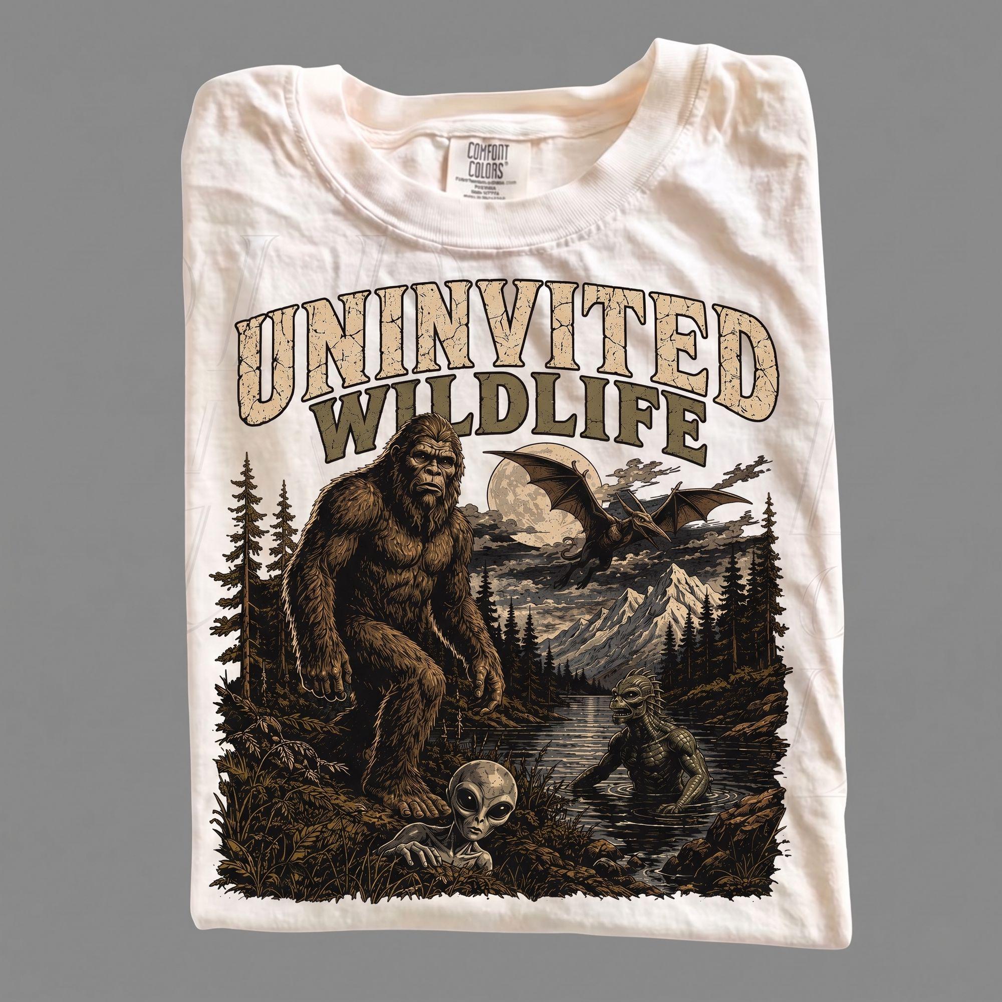 Uninvited Wildlife Vintage Cryptid Graphic Tee