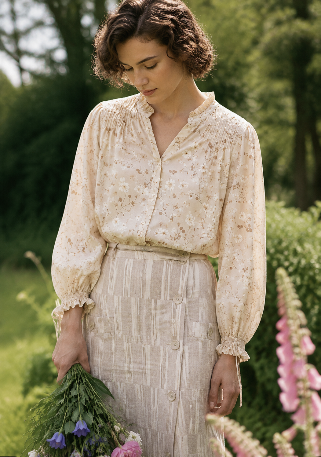 Meadow Bloom Ruffle Blouse