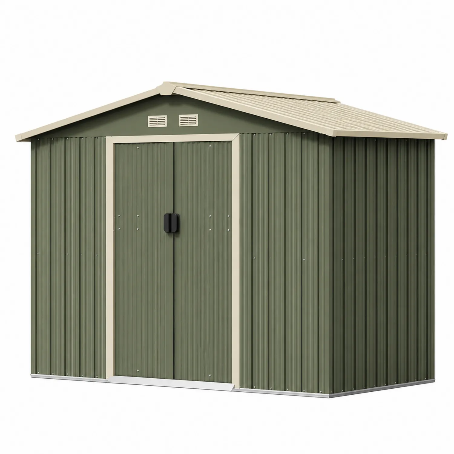 Casetta da Giardino in Acciaio Zincato Verde 257x205x177 cm