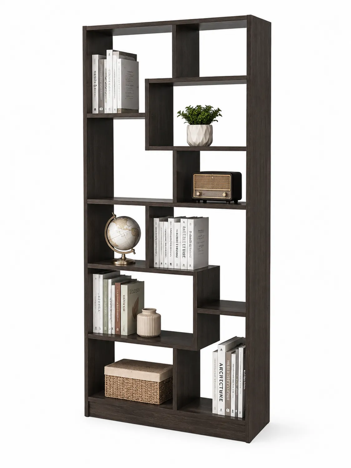 Libreria in Legno Ingegnerizzato Marrone 180x90x30 cm