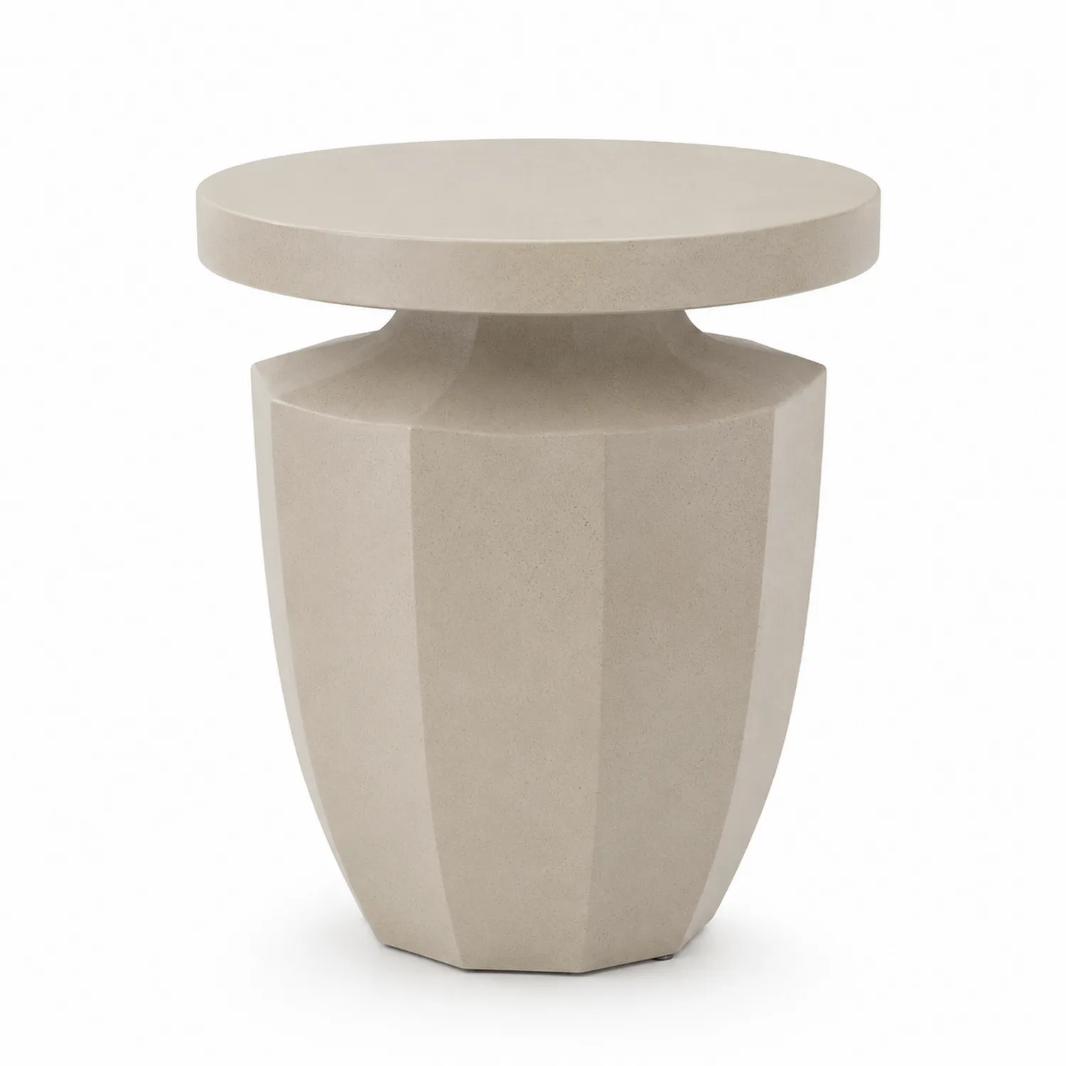 Tavolino in cemento beige 45 cm