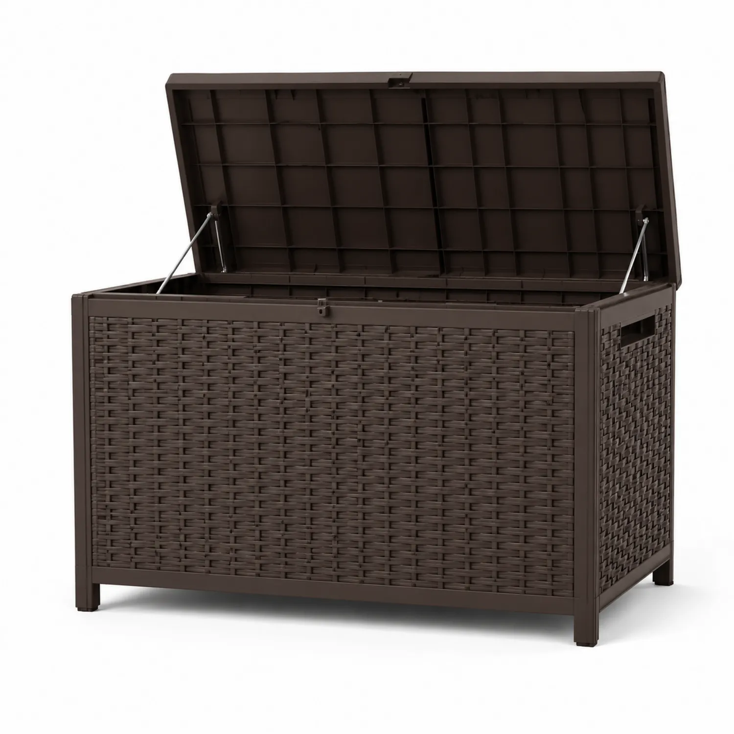 Cassapanca in Rattan Sintetico Marrone 120x60x65cm