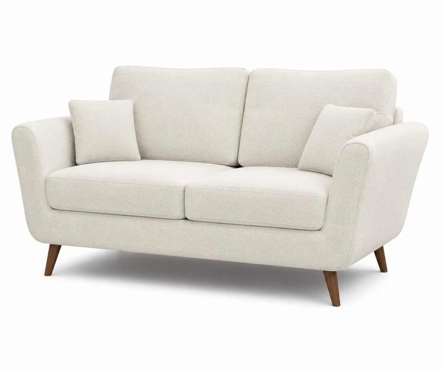 Divano in tessuto beige con cuscini sfoderabili