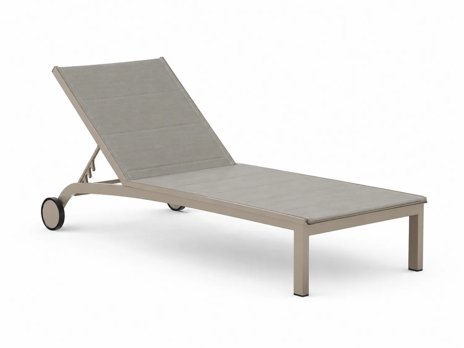 Sdraio in Alluminio con Textilene Grigio