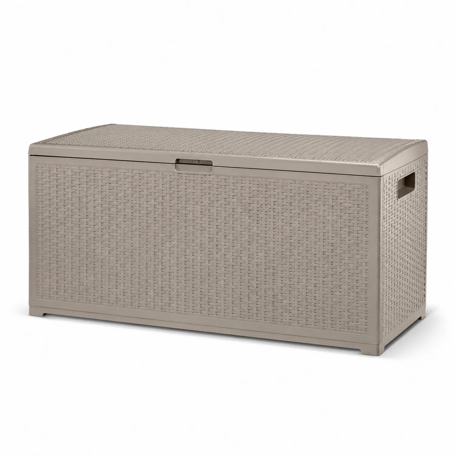Cassapanca in Resina Effetto Rattan Beige