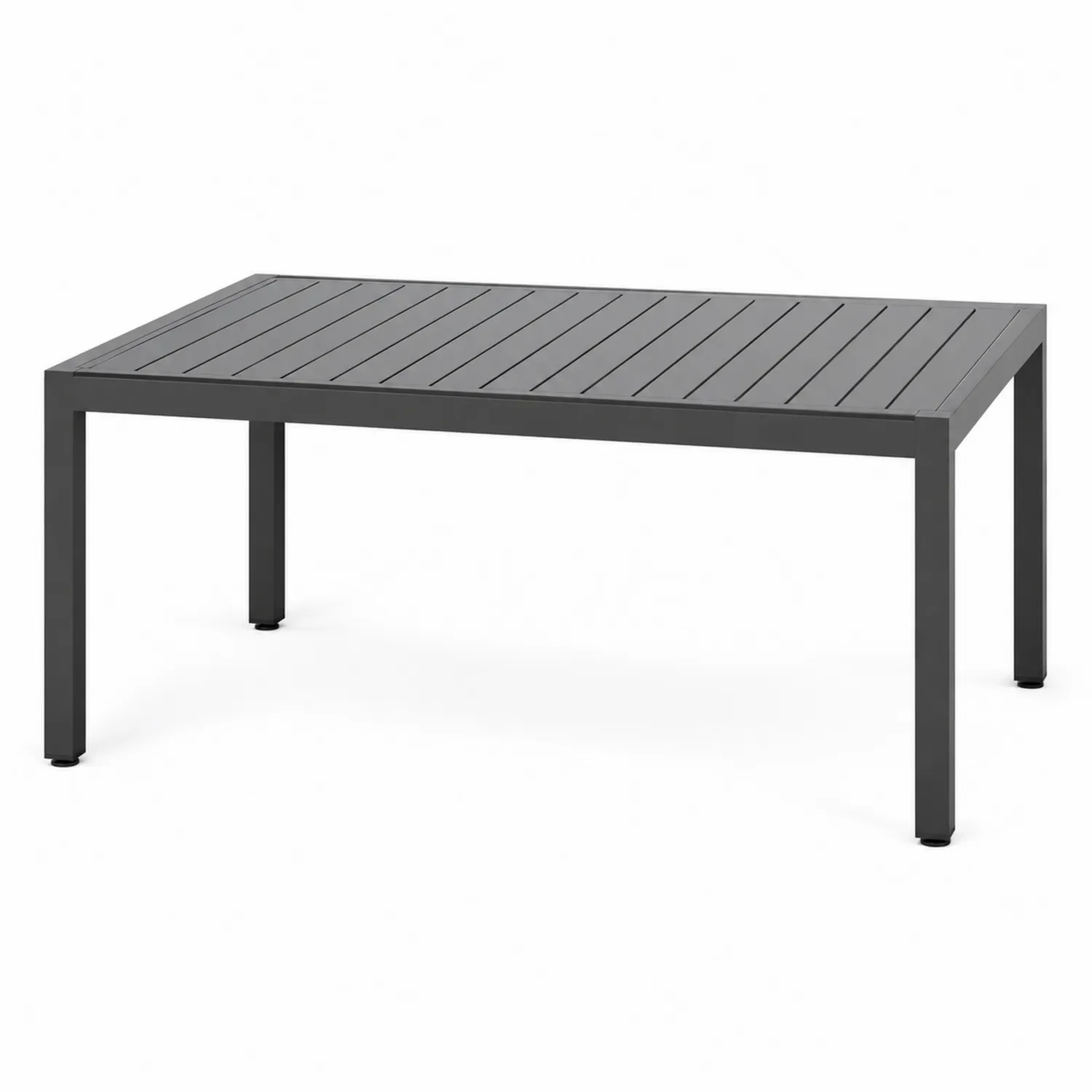 Tavolo da pranzo in metallo nero 160x90 cm