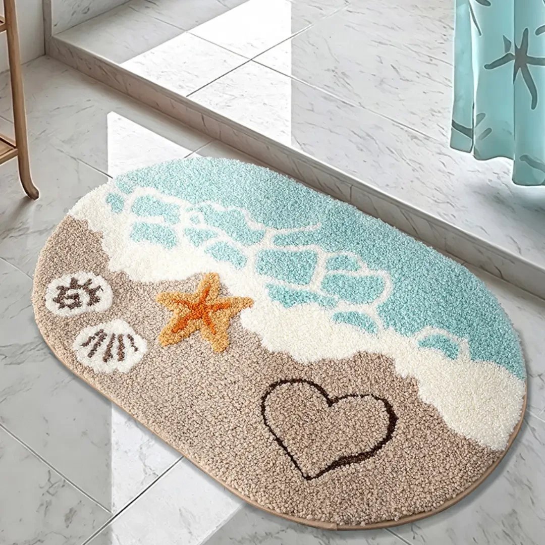 Ocean-Inspired Premium Microfiber Bath Rug