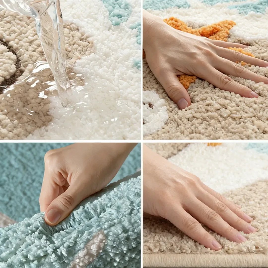 Ocean-Inspired Premium Microfiber Bath Rug
