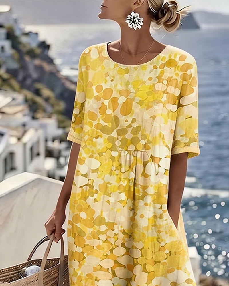 Vestido Fluido con Estampado