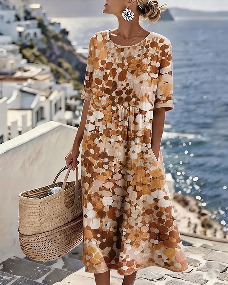 Vestido Fluido con Estampado