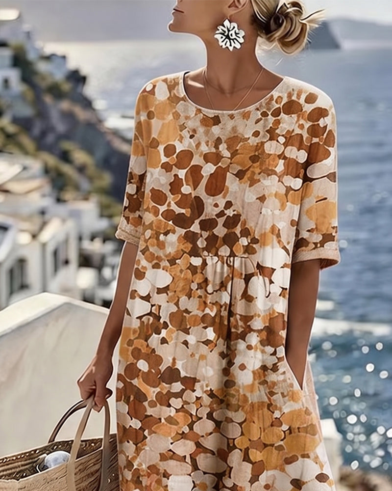 Vestido Fluido con Estampado