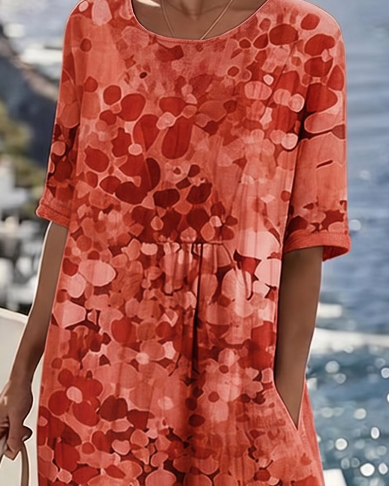 Vestido Fluido con Estampado