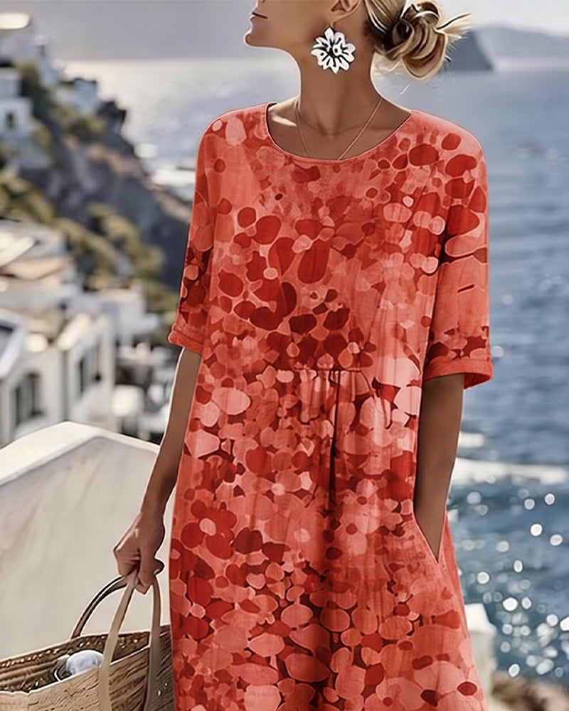 Vestido Fluido con Estampado