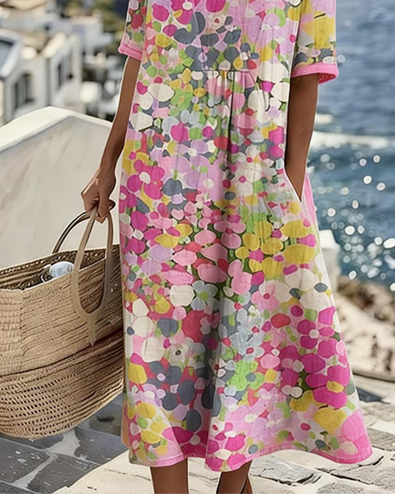 Vestido Fluido con Estampado