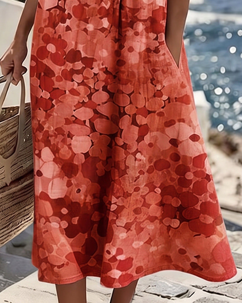 Vestido Fluido con Estampado