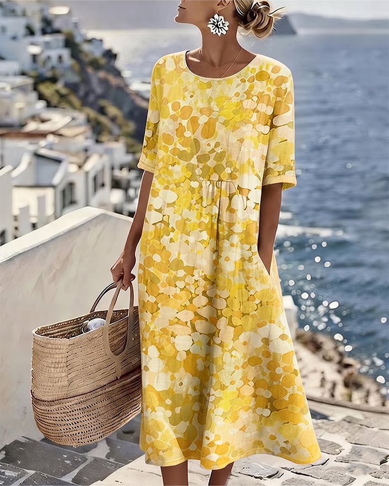 Vestido Fluido con Estampado