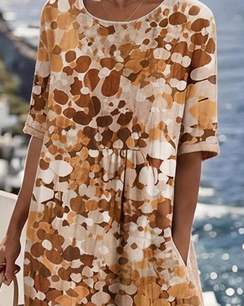 Vestido Fluido con Estampado