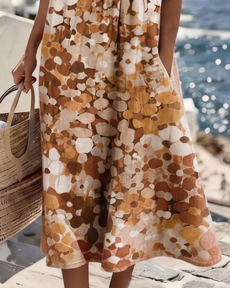 Vestido Fluido con Estampado