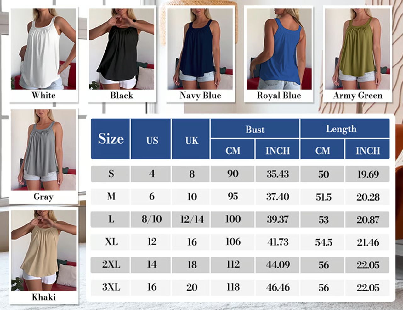 No-Wire Pleated Support Tank