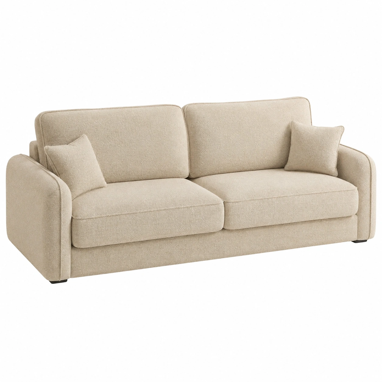 Sofa beige envolvente para disfrutar del descanso diario-casafynd