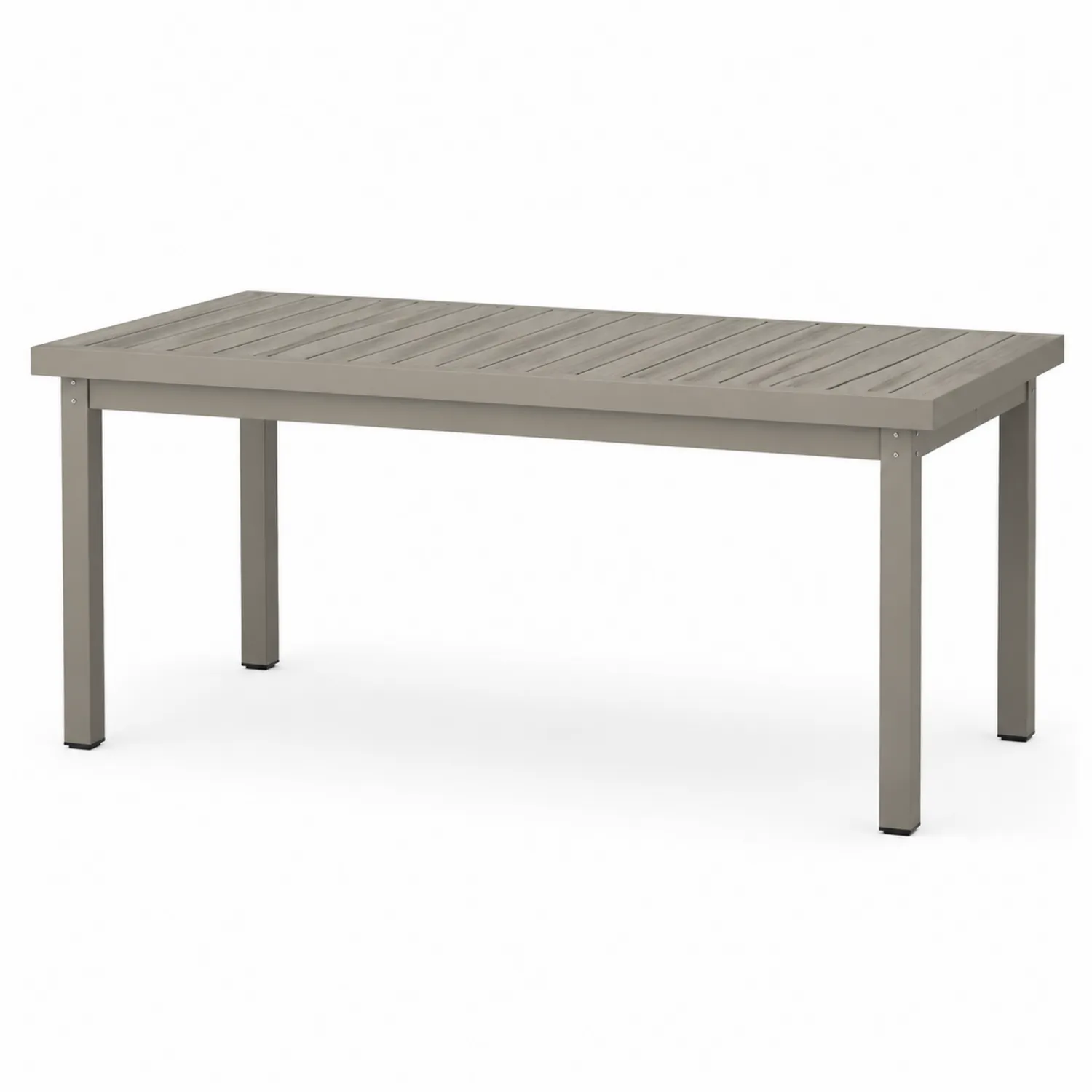 Garten Esstisch Aluminium Grau 150x90x75 cm