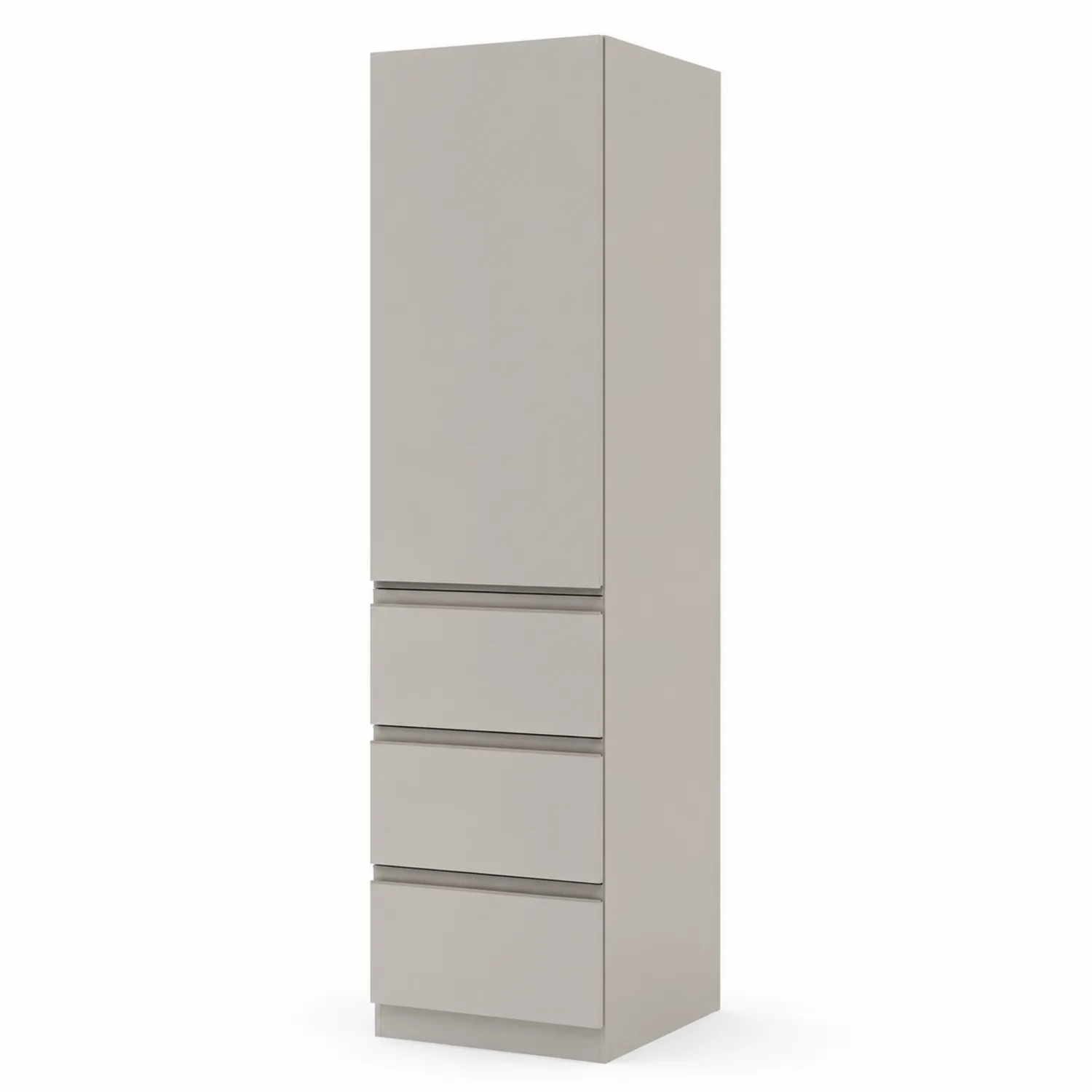 Küchenschrank mit Tür und 3 Schubladen MDF Beige 200x60x40cm
