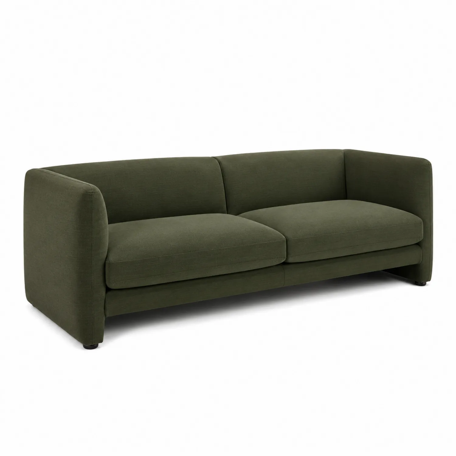 Grünes Sofa aus Textilgewebe