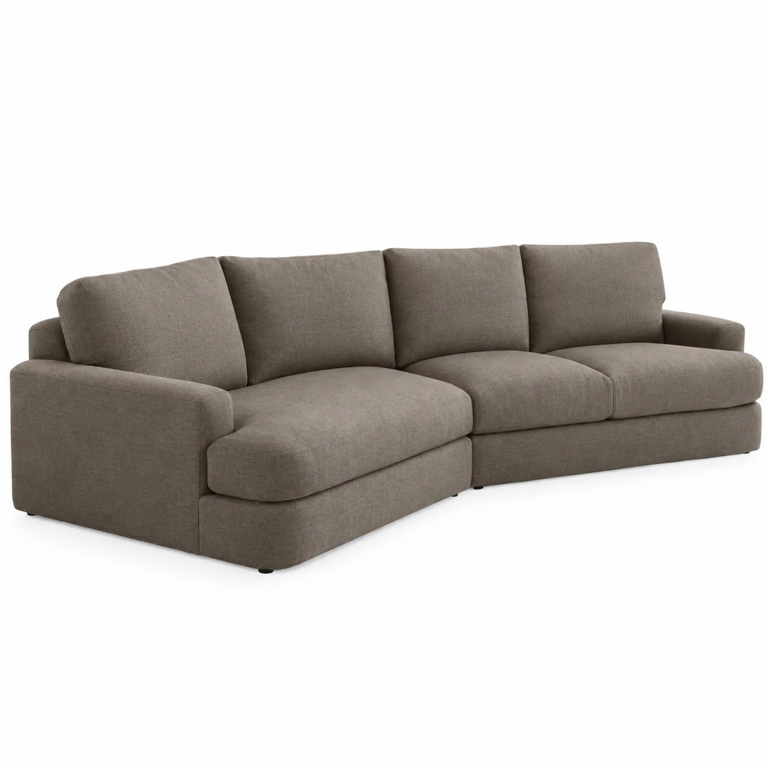 Ecksofa Stoff Braun L-Form 265x200x90 cm