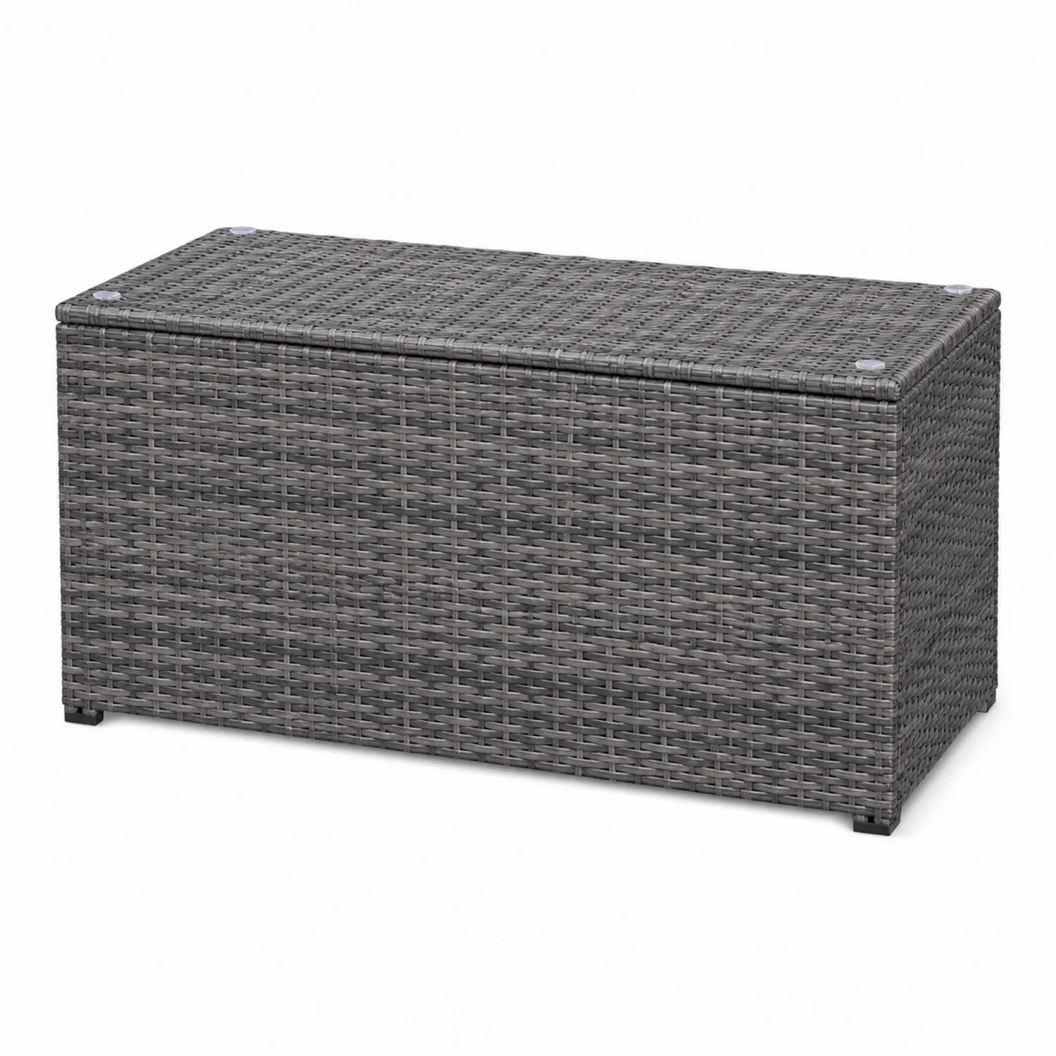 Garten Aufbewahrungsbox Polyrattan Grau 120x50x60cm
