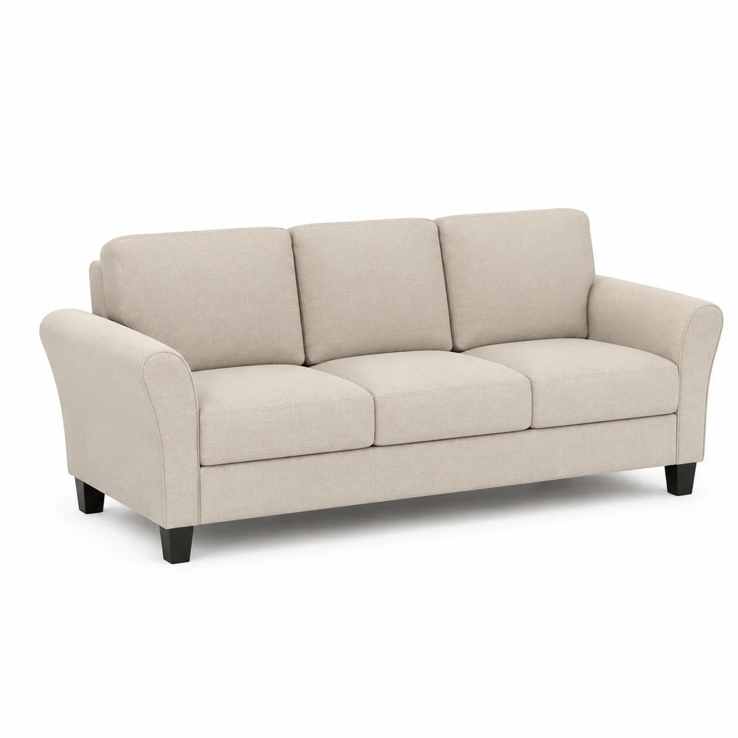 3-Sitzer Sofa Stoff Beige 220x90x85 cm