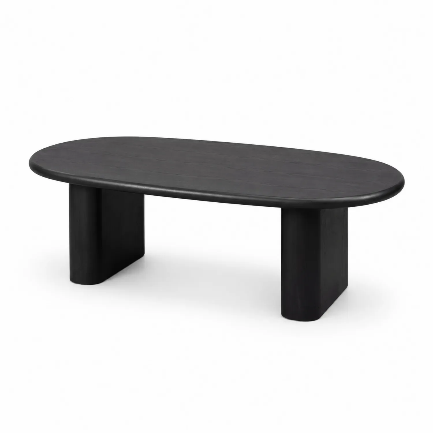 Couchtisch Ellipse Holz Schwarz 120cm