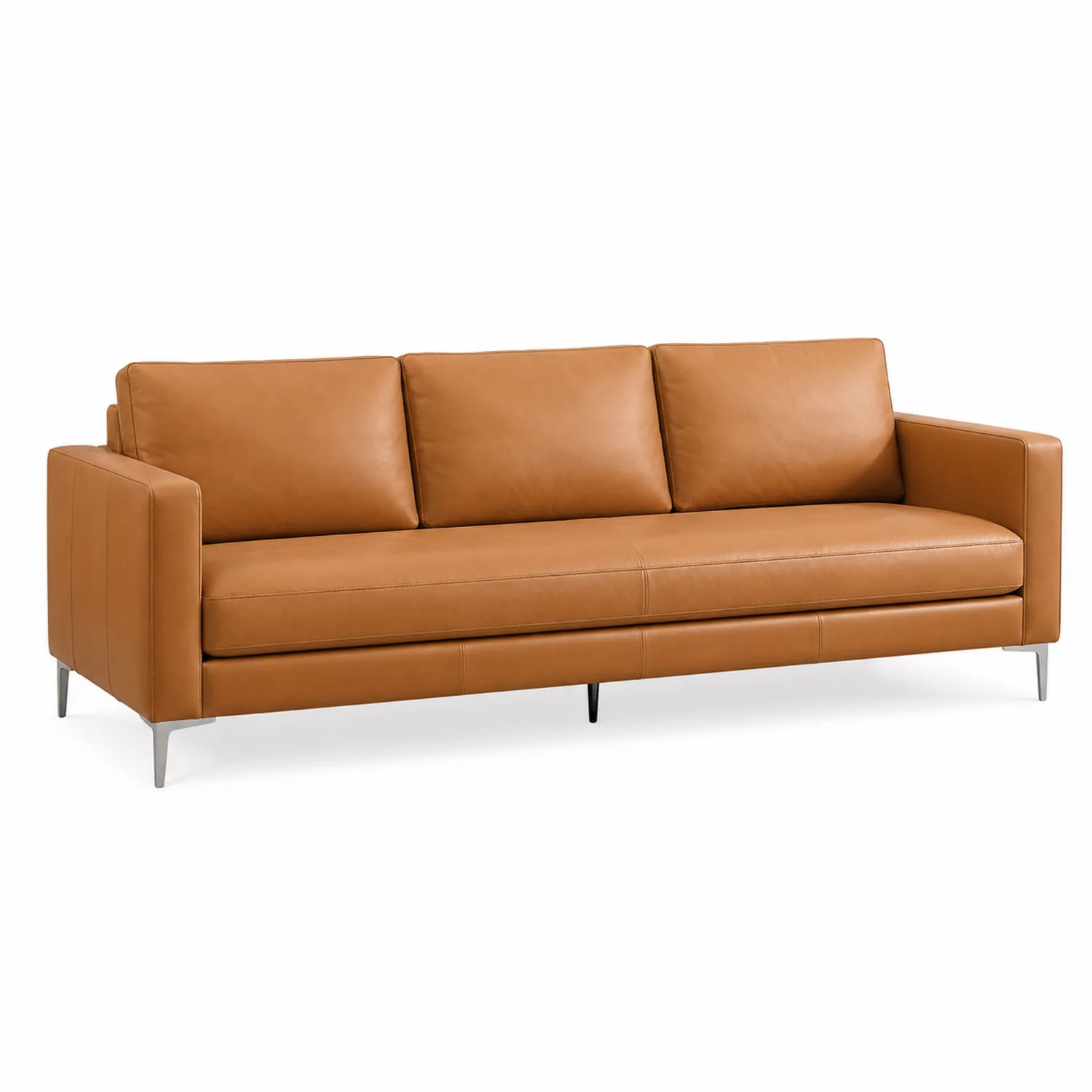 3-Sitzer Sofa Leder Braun 220cm