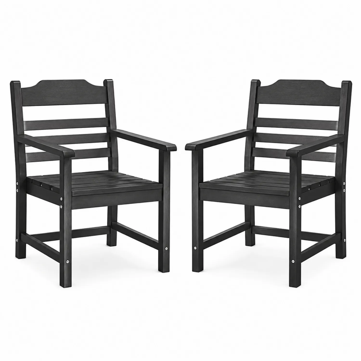 Set aus 2 Holzstühlen Schwarz