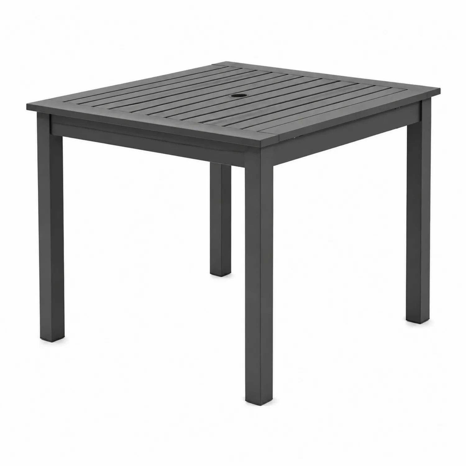 Quadratischer Tisch aus Aluminium, Anthrazit