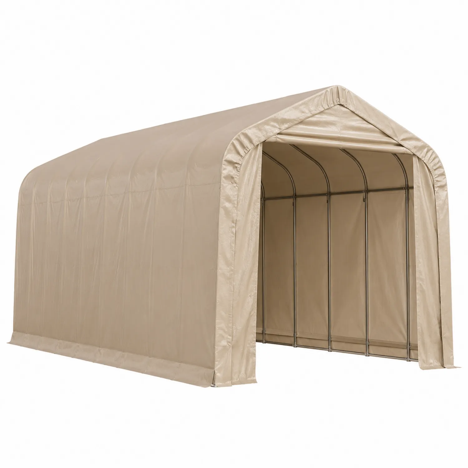 Carport Überdachung Stahl Polyethylen Beige