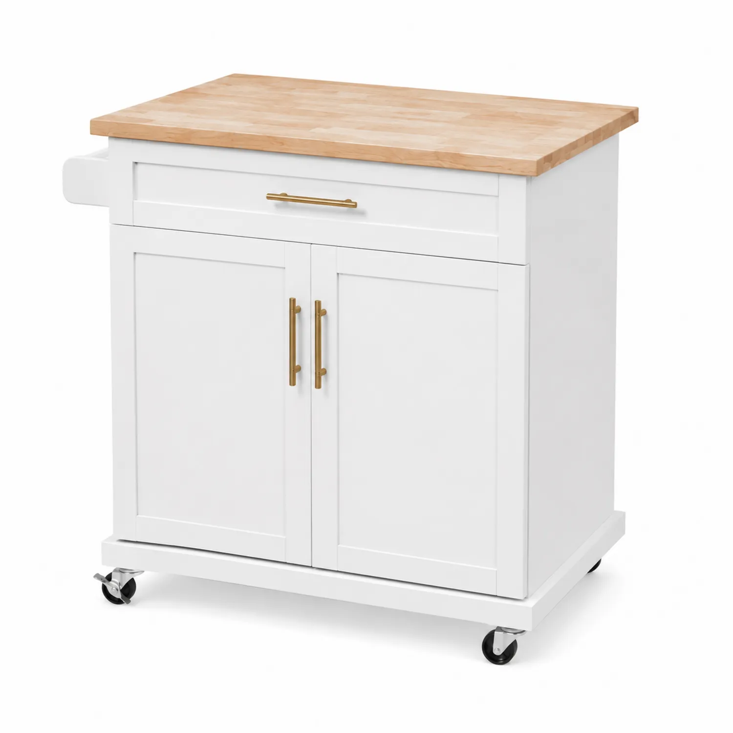 Küchenwagen aus MDF mit Schublade und Schrank auf Rollen