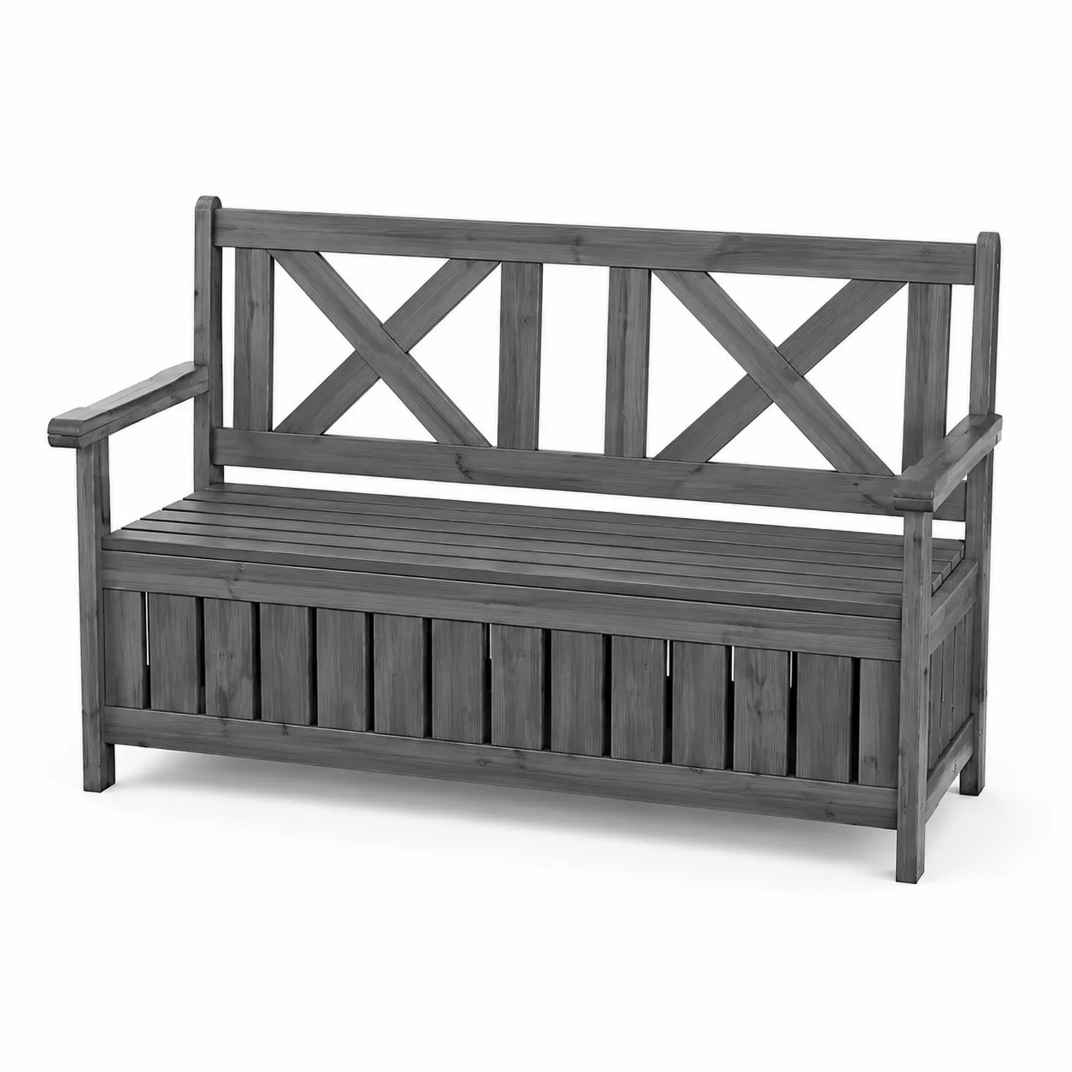 Gartenbank Akazienholz Grau 150 cm