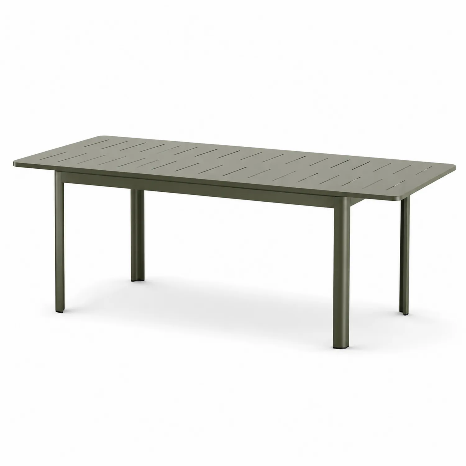 Terrassentisch aus Aluminium in Olivgrün 180x90x75cm
