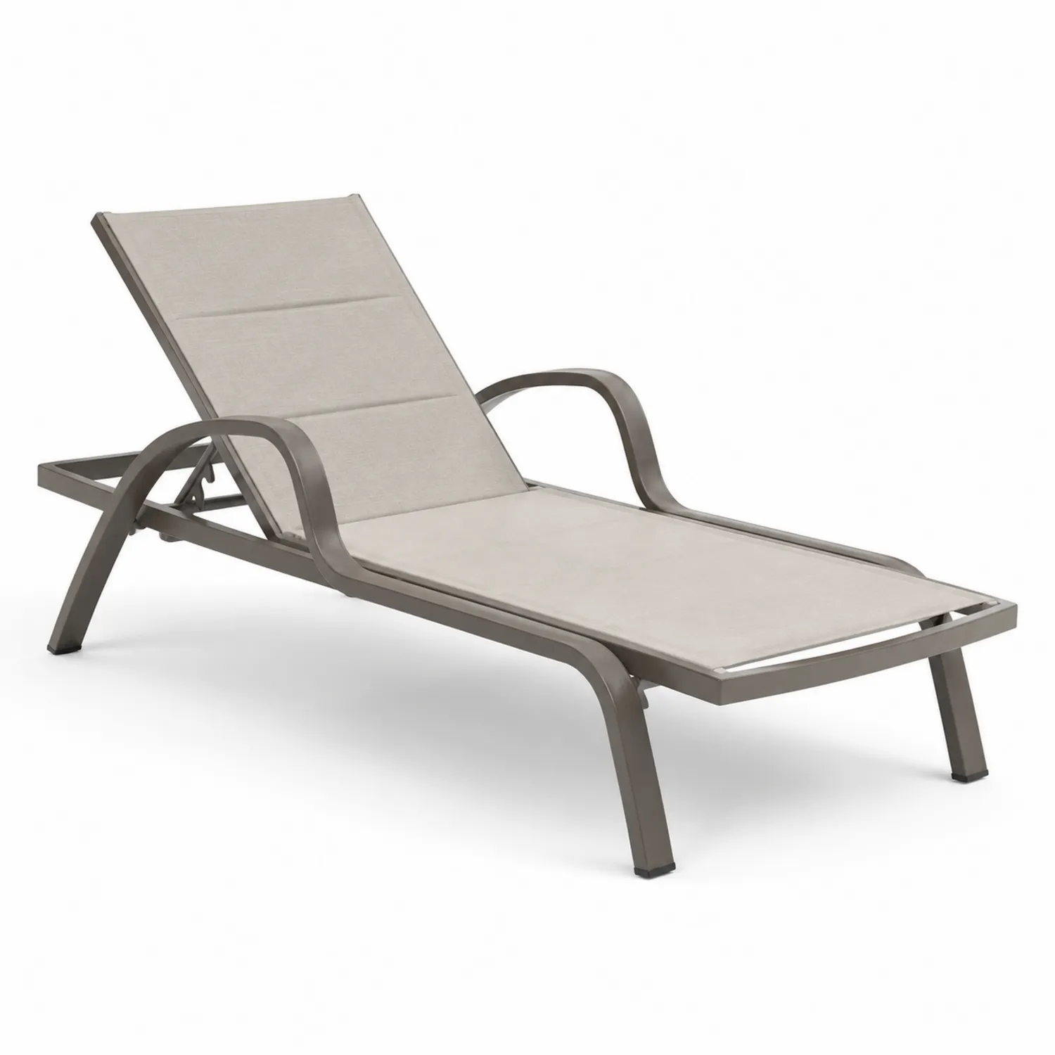 Aluminium Sonnenliege mit Textilgewebe Beige