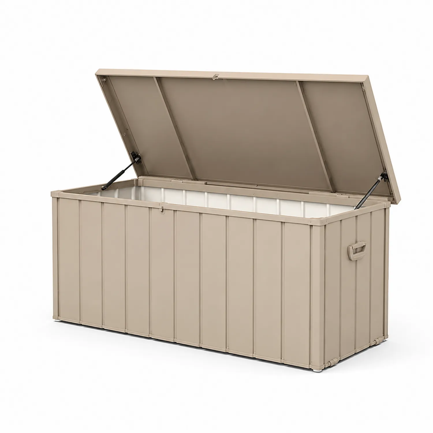 Metall Aufbewahrungsbox Aluminium Beige 120x50x60cm
