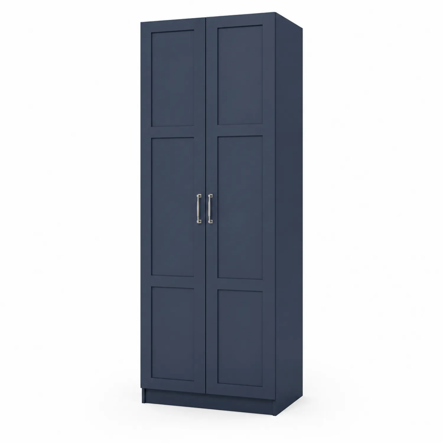 Kleiderschrank aus MDF mit Drehüren in Dunkelblau 180x80x50cm